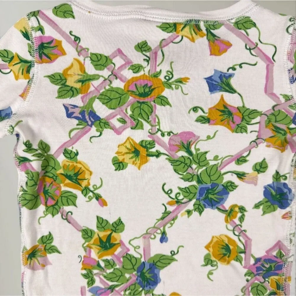 The Beaufort Bonnet Company Floral Pajama Set Pima Cotton PJ Soft Size 4T